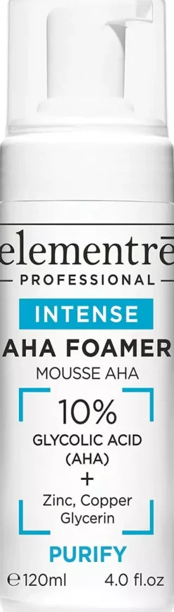 elementrē Aha Foamer Intense Cleanser 10% Alpha Hydroxy Acid 120 ml