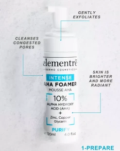 elementrē Aha Foamer Intense Cleanser 10% Alpha Hydroxy Acid 120 ml