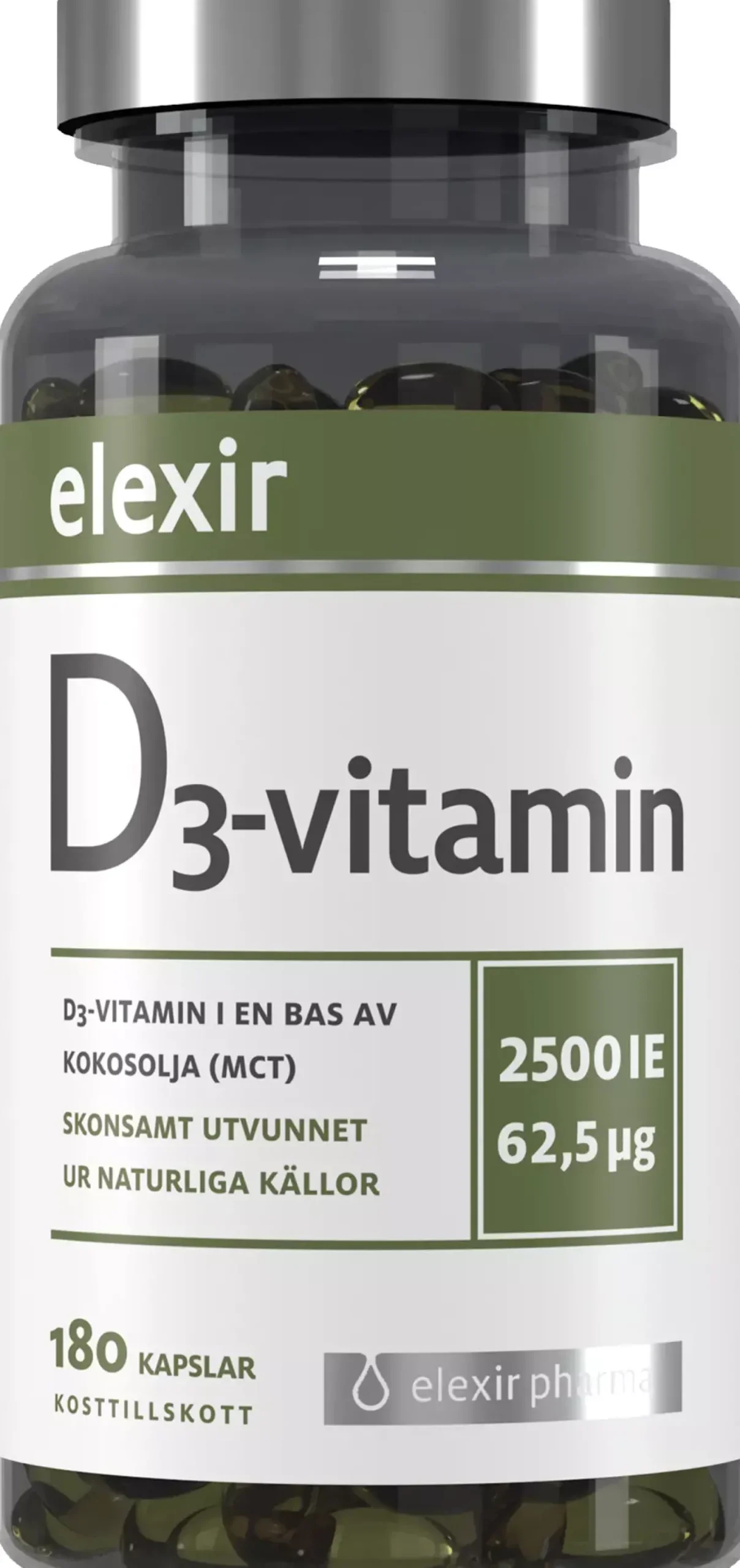 Elexir Pharma D3 Vitamin 2500 IE 180 stk