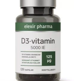 Elexir Pharma D3-Vitamin 5000IE 120 stk