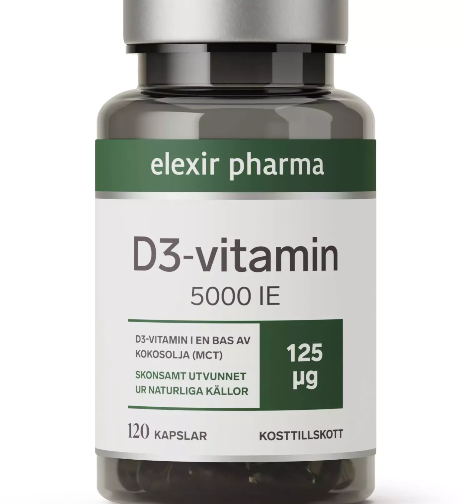 Elexir Pharma D3-Vitamin 5000IE 120 stk