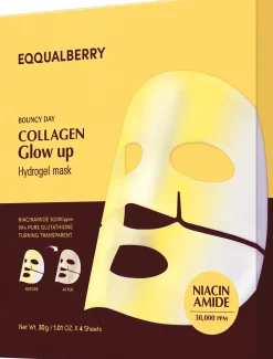 Eqqualberry Collagen Glow Up Hydrogel Mask 4 stk