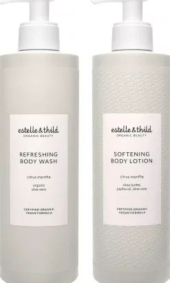 Estelle&Thild Organic BeautyCitrus Menthe Refreshing Body Wash 400 ml & Softening Body Lotion 400 ml
