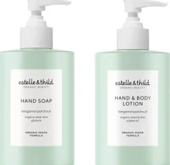 Estelle&Thild Organic BeautyBergamot & Patchouli Hand Soap 250 ml & Hand & Body Lotion 250 ml
