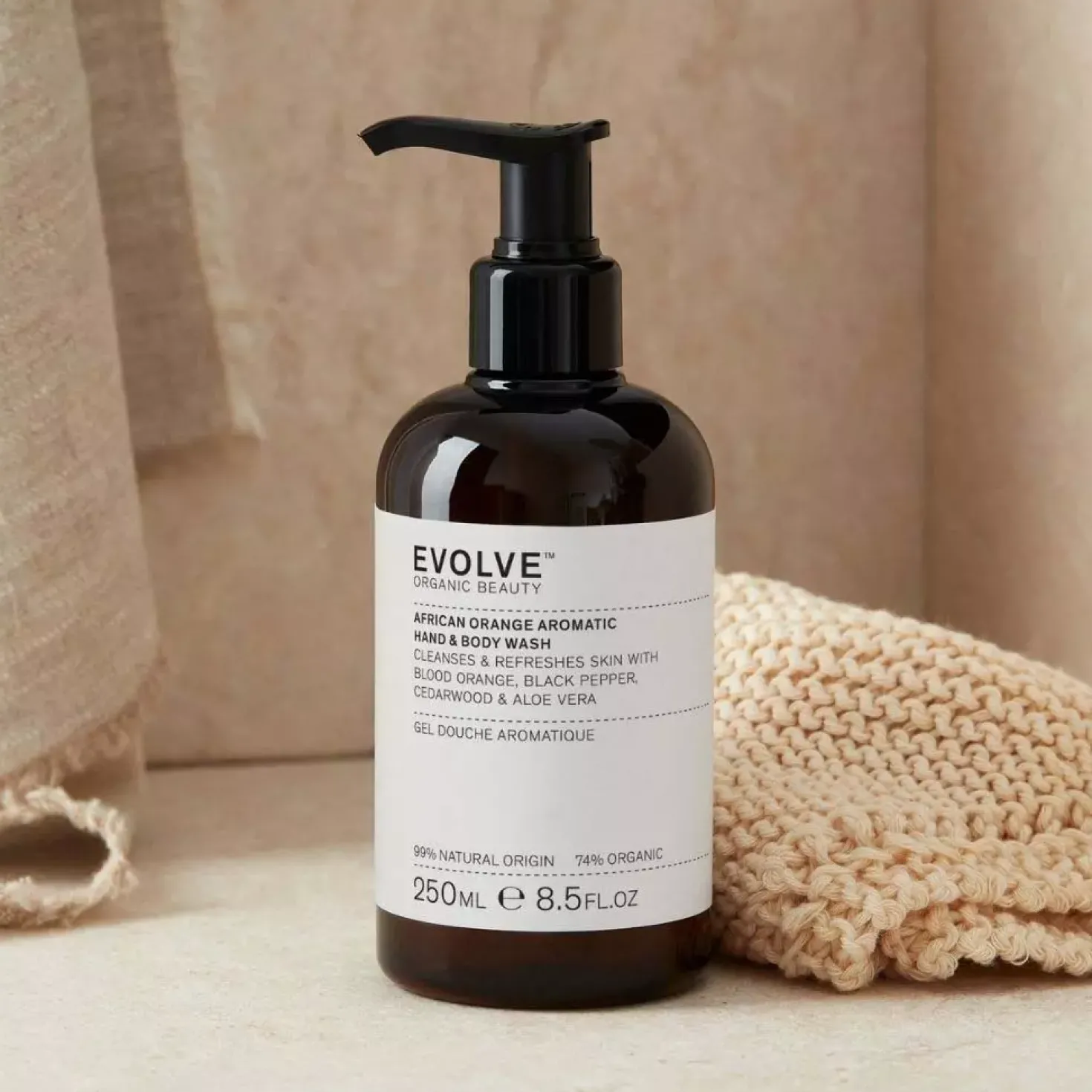 Evolve Organic Beauty African Orange Aromatic Hand & Body Wash 250 ml