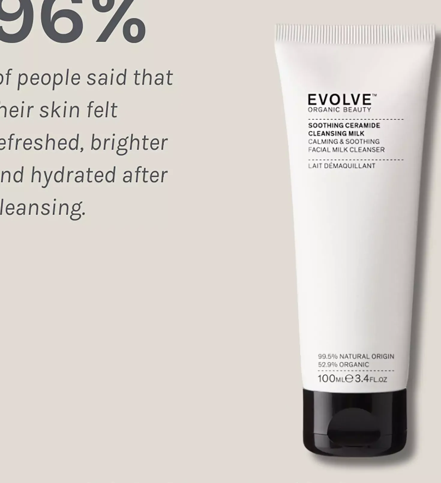 Evolve Organic Beauty Soothing Ceramide Cleansing Milk 100 ml