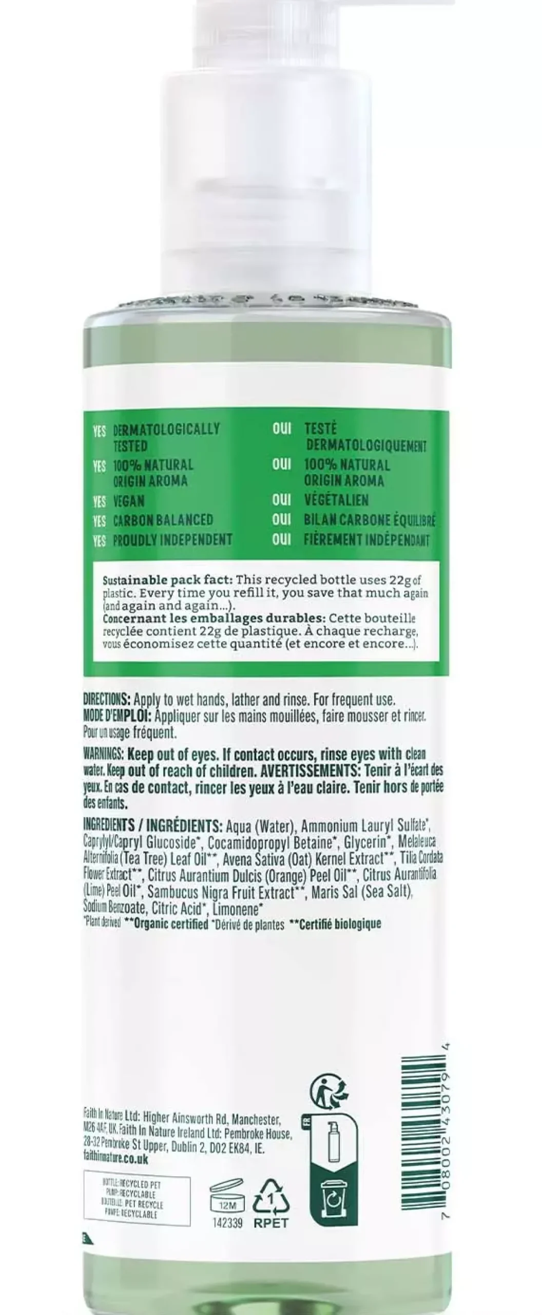 Faith In Nature Hand Wash Tea Tree 400 ml