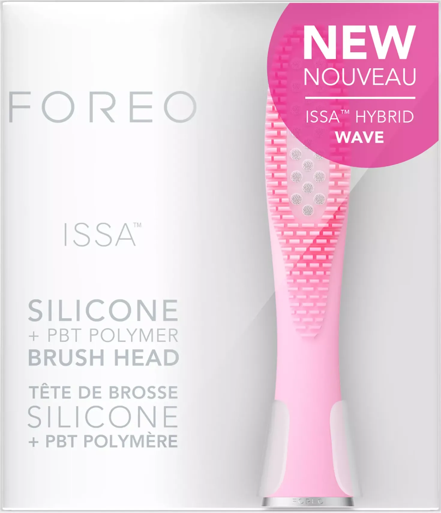 FOREOISSA Hybrid Wave Brush Head Pearl Pink