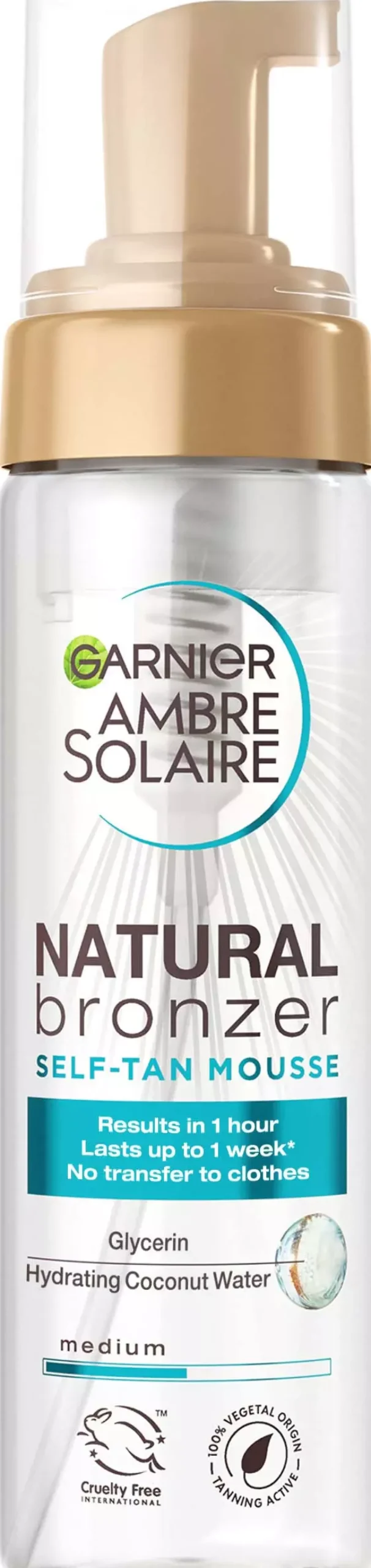 GarnierAmbre Solaire Natural Bronzer Self-Tan Mousse For Normal Skin Medium 200 ml