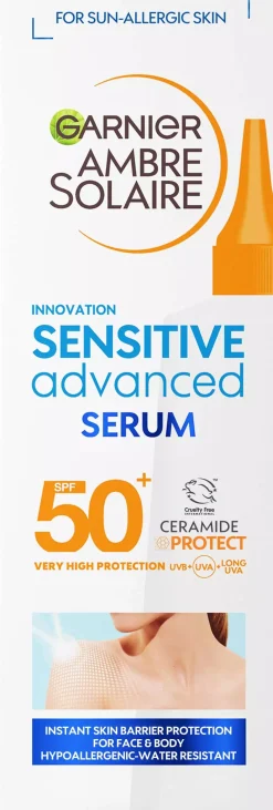 GarnierAmbre Solaire Sensitive Advanced Body Serum SPF50+ for Sensitive Skin 125 ml