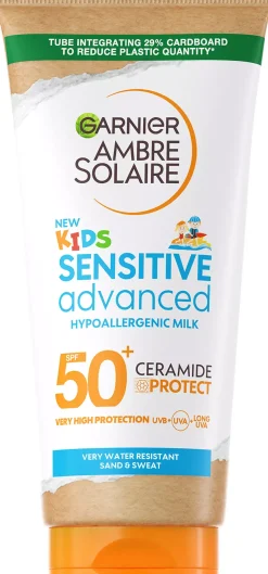 GarnierAmbre Solaire Sensitive Advanced Kids Hypoallergenic Face & Body Lotion SPF50+ for Sensitive Skin 175 ml