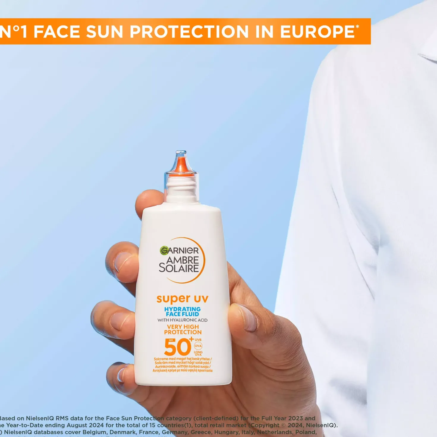 GarnierAmbre Solaire Super UV Hyaluronic Acid Hydrating Fluid SPF50+ for Normal Skin 40 ml