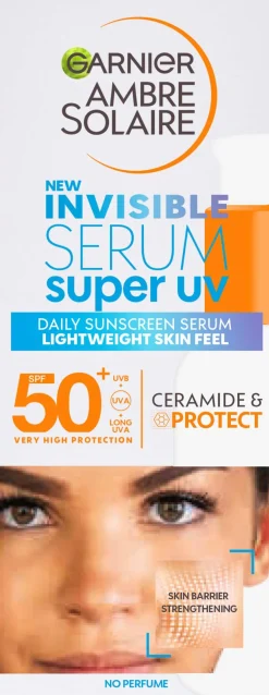 GarnierAmbre Solaire Super UV Invisible Serum SPF50+ for Sensitive Skin 30 ml