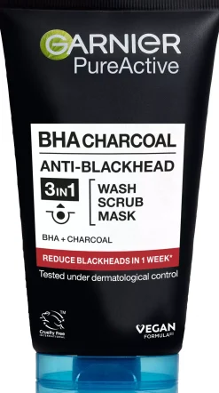 GarnierPureActive BHA Charcoal In1 Anti-Blackhead Cleanser For Impure Skin
