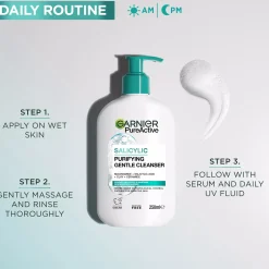 GarnierPureActive Salicylic Purifying Gentle Cleanser For Impure Skin 250 ml