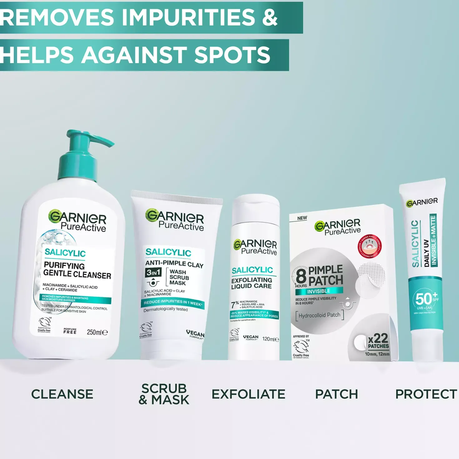 GarnierPureActive Salicylic Purifying Gentle Cleanser For Impure Skin 250 ml