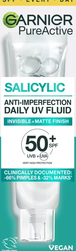 GarnierPureActive Salicylic Anti-Imperfection Daily Uv Fluid SPF50+ For Impure Skin 40 ml