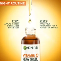Garnier Vitamin C* Glow Boost Night Serum For Dull Skin 30 ml