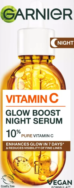 Garnier Vitamin C* Glow Boost Night Serum For Dull Skin 30 ml