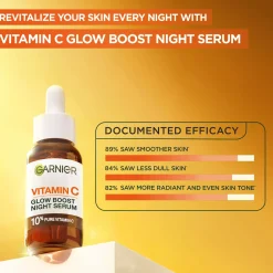 Garnier Vitamin C* Glow Boost Night Serum For Dull Skin 30 ml