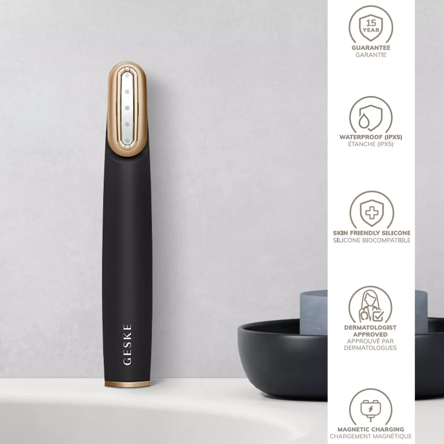 Geske 7 in 1 Skin Firming Wand Gray