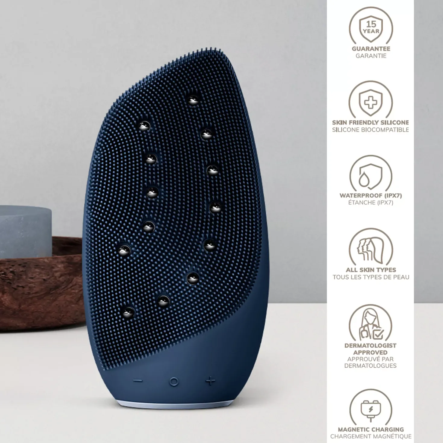 Geske8 in 1 Sonic Thermo Facial Brush & Face-Lifter Starlight