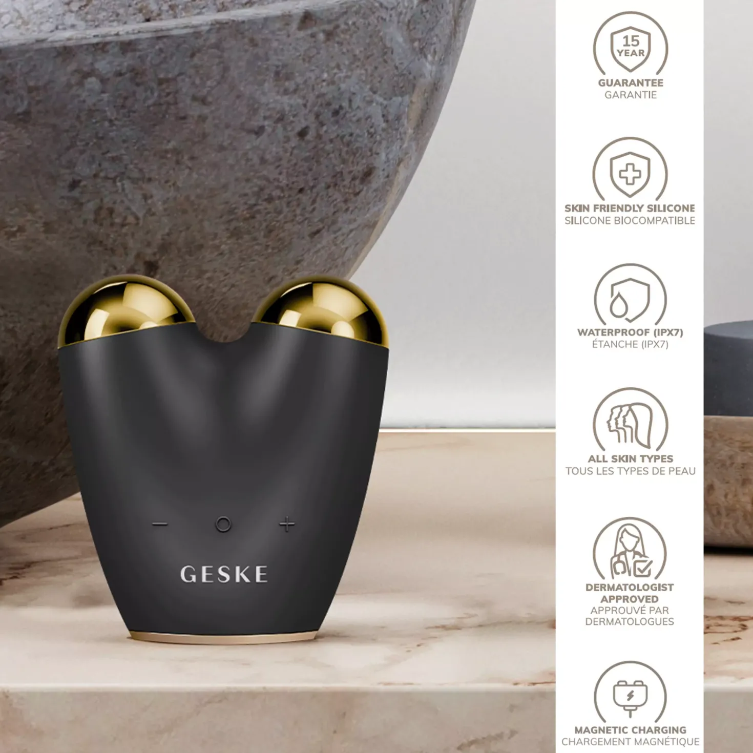 Geske MicroCurrent Face-Lifter | 6 in 1 Gray