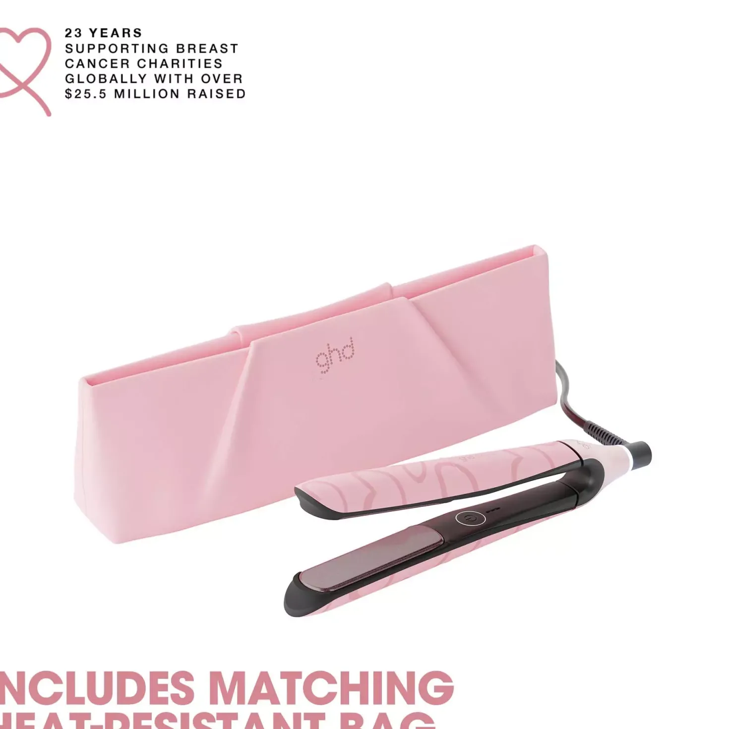 ghd Chronos Limited Edition Hair Straightener in Dusted Pink With Love