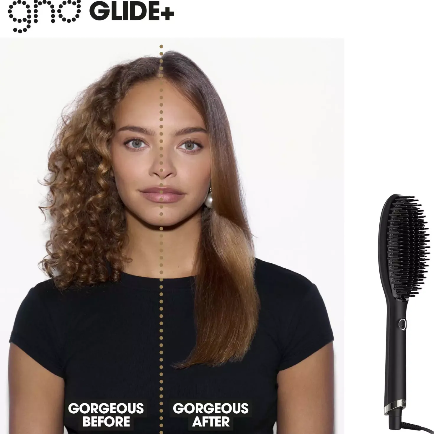 ghd Glide+ Smoothing Hot Brush - Black