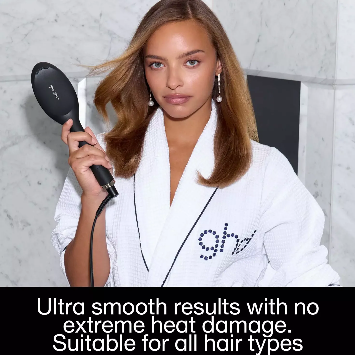 ghd Glide+ Smoothing Hot Brush - Black