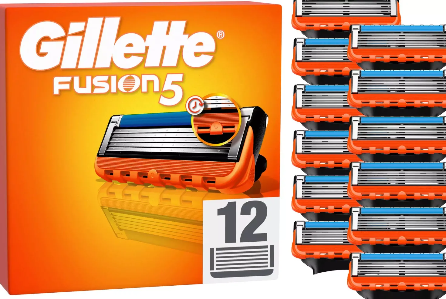 Gillette Fusion5 Razor blades for men 12 stk