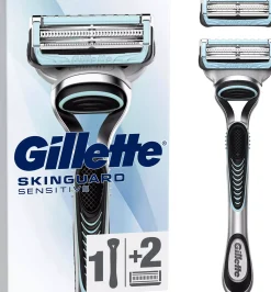 Gillette SkinGuard Sensitive Men’s Razor 1 Handle 2 Blade Refills
