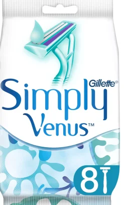 Gillette Venus Simply 2 Women's Disposable Razors 8 Count