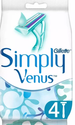 Gillette Venus Simply 2 Women's Disposable Razors 4 count