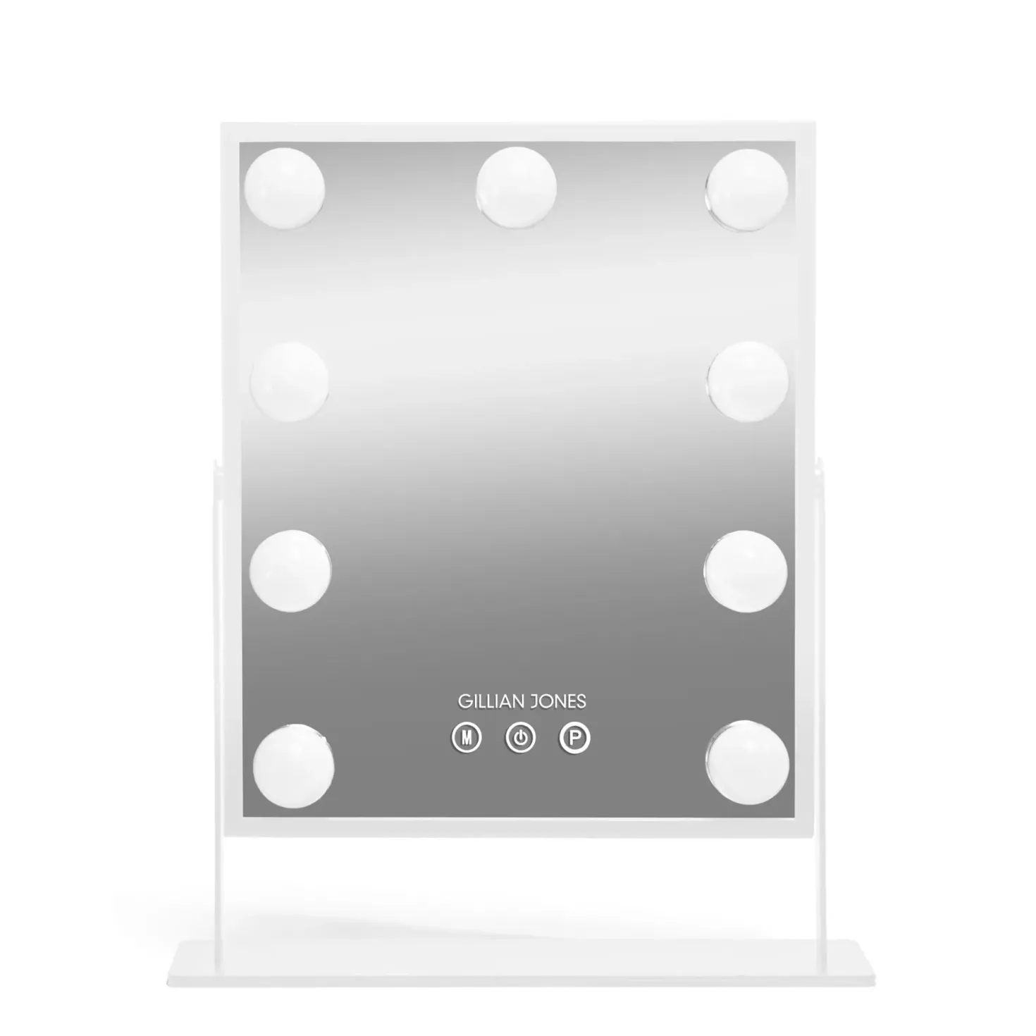 Gillian Jones Makeup Artist Mirror with 9 powerful LED bulbs White