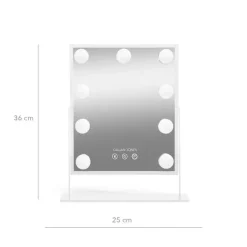 Gillian Jones Makeup Artist Mirror with 9 powerful LED bulbs White