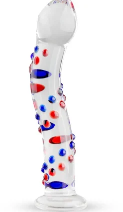 Gläs Dotted Textured Sensual Glass Dildo