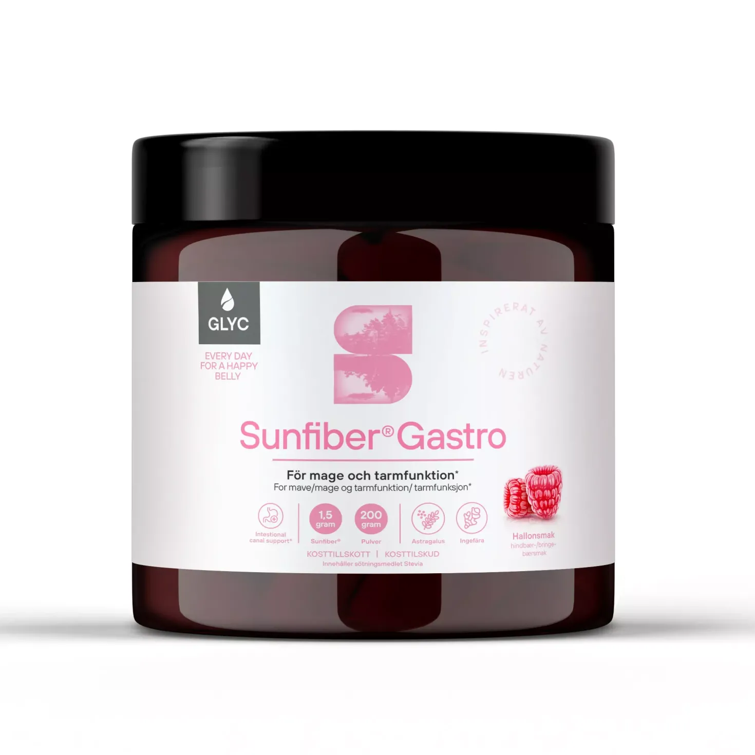GLYCSunfiber Gastro Hallon 200 g