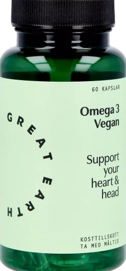 Great Earth Omega 3 Vegan 60 kap