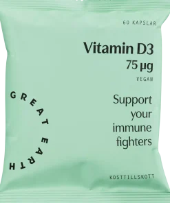 Great Earth Vitamin D3 75 μg 60 kap Refill