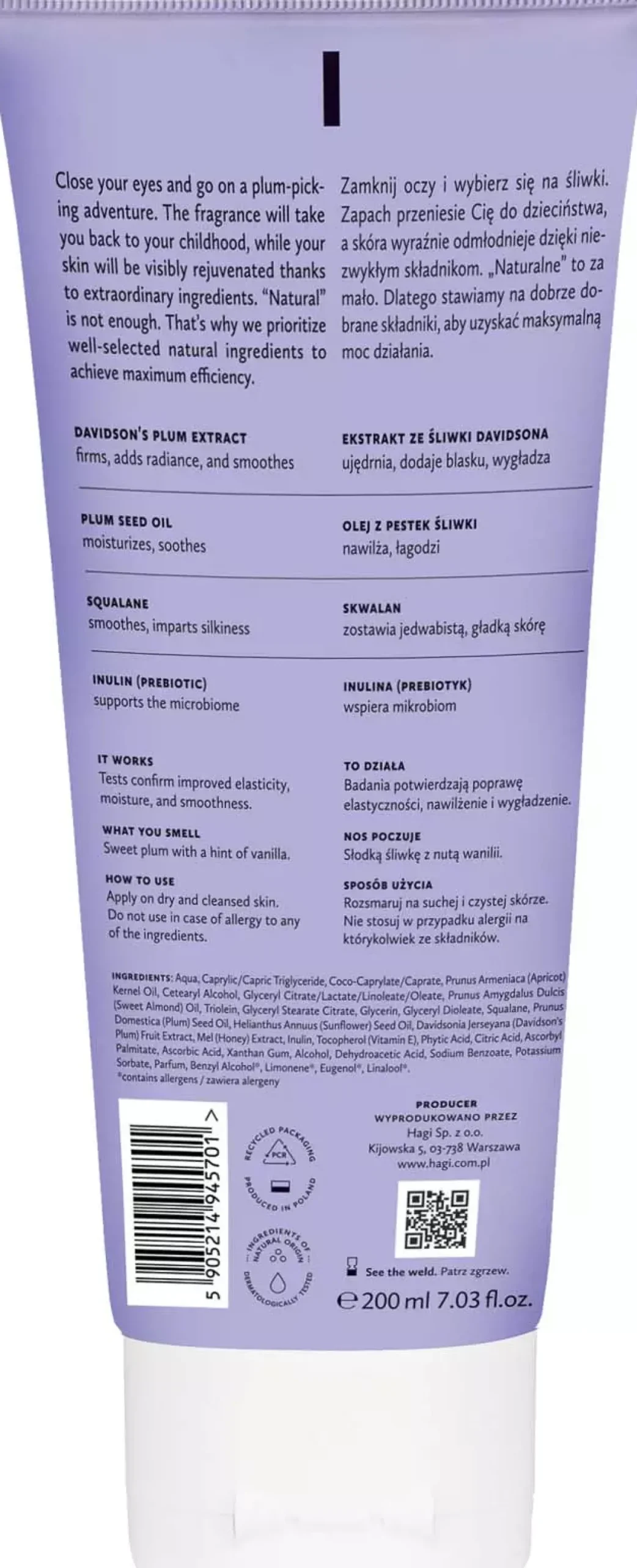 Hagi Natural Body Balm Plum Picking - Firming 200 ml