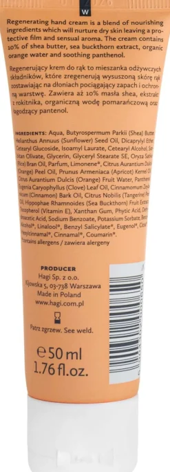 Hagi Natural Hand Cream For Very Dry Skin Spicy Orange m 50 ml
