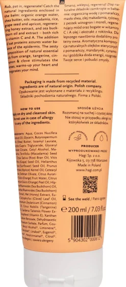 Hagi Natural Regenerating Body Balm Spicy Orange 200 ml