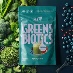Heey! Greens & Biotics Superfood + Probiotics Mixed Berries 300 g