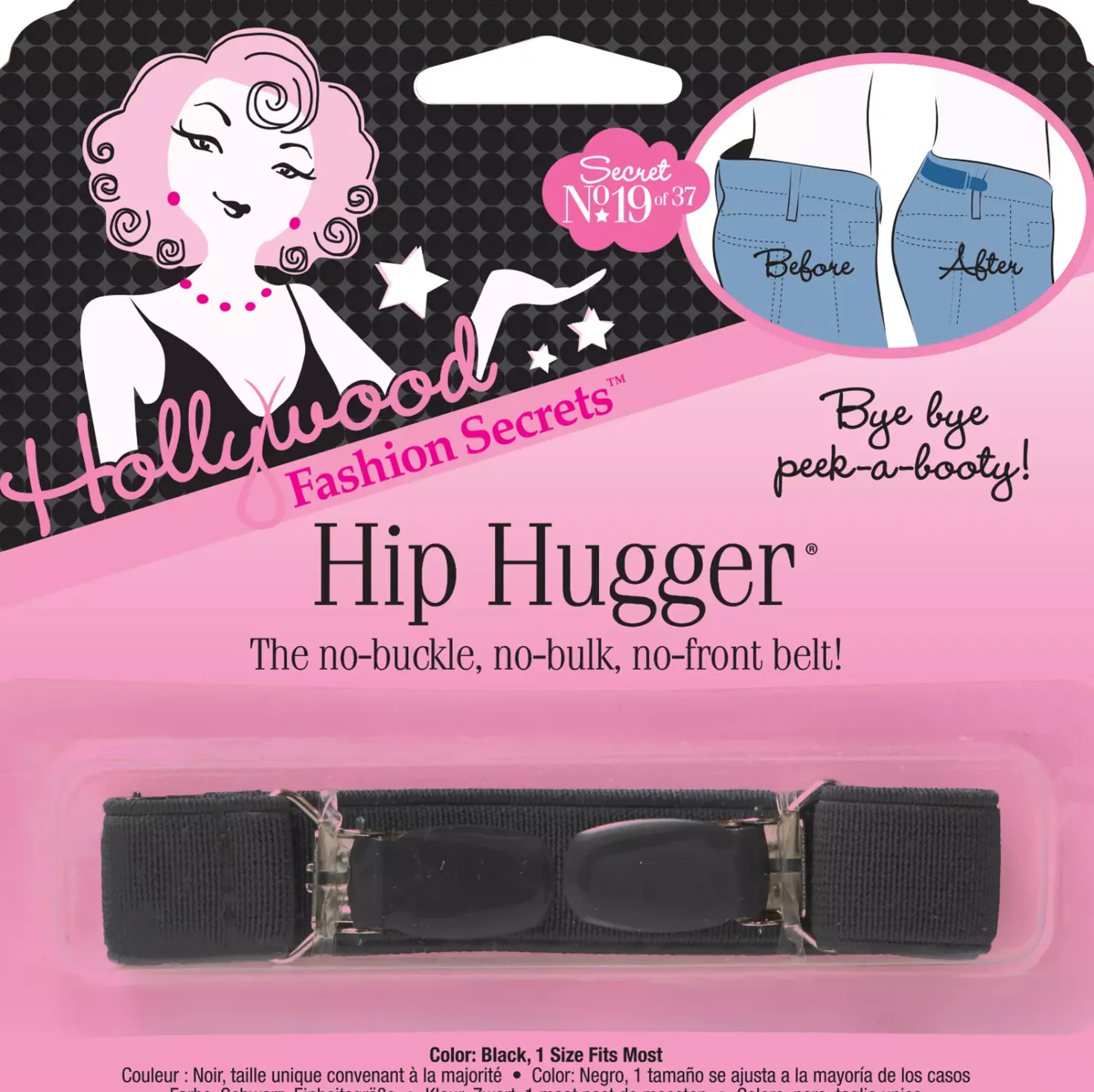 Hollywood Fashion Secrets Hip Hugger Black Black