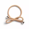 Ia Bon Hair Tie With Gold Bead Mauve