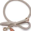 Ia Bon Hair Tie With Gold Bead Taupe