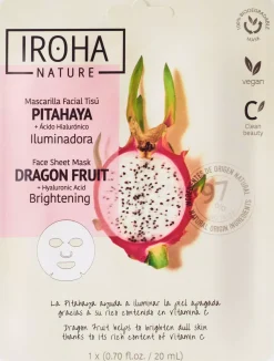 IROHA NATURE Brightening Dragon Fruit Face Sheet Mask