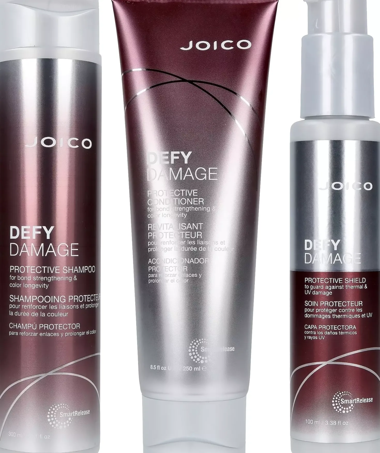 JoicoDefy Damage Shampoo 300 ml & Conditioner 250 ml & Protective Shield 100 ml