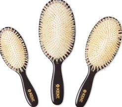 Kent Brushes Classic Shine Medium Soft White Pure Bristle Hairbrush